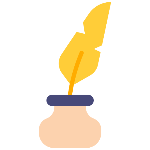 pluma para tinta china icono